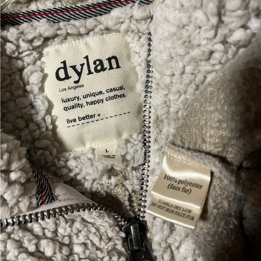 Dylan Women's Cozy Cream Sherpa Quarter Zip Pullover - Picture 3 of 3